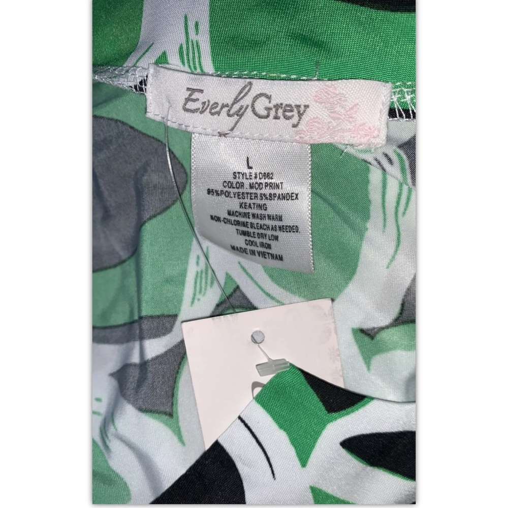 Everly Grey Sz Large Dress Maternity Green Black - Picture 7 of 8